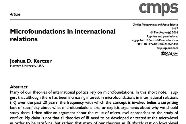 Microfoundations